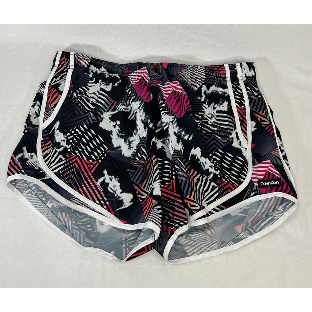 Calvin Klein Athletic Running Shorts Size L NWT‎ Abstract Print